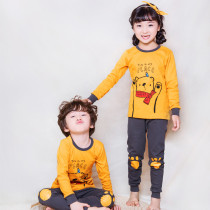 Childrens clothing Childrens underwear set Spring and autumn children warm boys and girls cotton autumn clothes autumn pants Cotton middle and large children