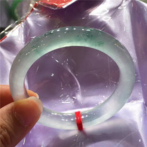 Laokeng high-grade glass with certificate female floating green round jade bracelet natural Burmese jade bracelet