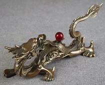 New handicrafts and gifts restaurant decoration antique bronze boutique ornaments collection study four Treasure dragon Pen Holder