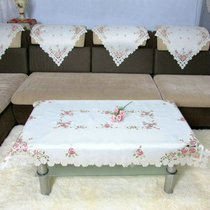 Embroidered coffee table restaurant tablecloth rectangular fashion table cloth chair cover cushion embroidery hollow pastoral tablecloth