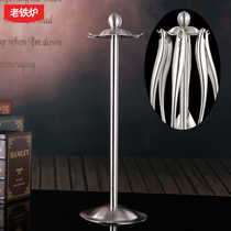 Kitchen rack 6 hook tableware rack storage rack spatula rack stainless steel 360 degree rotating rack