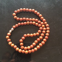 Surabaya stone-stone necklace Surabaya floating stone necklace with red and yellow interphase stone-stone necklace with stone-needle round pearl necklace