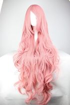 New Fashion 100cm Long Pink Curly Cosplay Party Full Wig