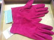 France to buy high-end similar to Faye Wong dark pink high-quality pure leather gloves jewelry accessories