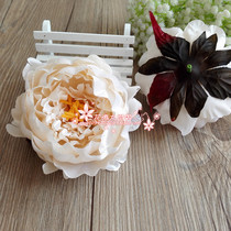 DIY emulated flowers seaside beach cap floral headwear head flower accessories 11cm retro colour vibe buds