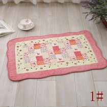 Foreign trade Korean small floral quilted patchwork cute floor mat door mat pastoral non-slip bedside mat carpet foot mat