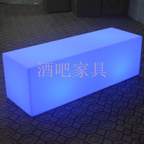New led luminous bar stool fashion colorful sofa led cube rectangular chair simple table