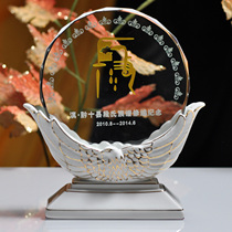 Crystal trophy medal customization Zhuohe company makes personalized trophy prizes Spot trophy customization
