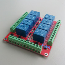8-way relay control module bidirectional optocoupler isolation high and low level optional 5V 12V 24V optional