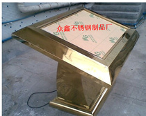 Titanium curved light box Hotel display light box Lobby compass Stainless steel guide plate Floor index table