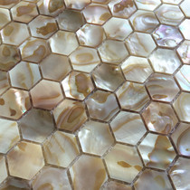(Aofei)Hexagonal oil flower shell mosaic is suitable for the background wall of the kitchen entrance of the hotel clubhouse