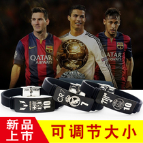 Basketball Handring Team Black Label Sport Silicone Wrist Shoestring Bracelet male Messi C Ronnemar Iron box