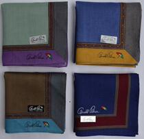 Japanese cotton Mens handkerchief Arnold Palmer flower umbrella Blue gray Magnolia