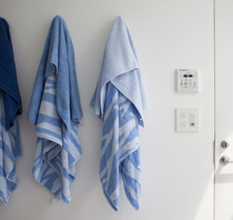 (SALE) Japanese production in long cotton turquoise pure cotton daily face towel bath towels multicolored