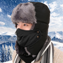 Mens winter Lei Feng cap cotton hat mens winter Korean version tide mens hat winter protective ear cap thickened warm hat