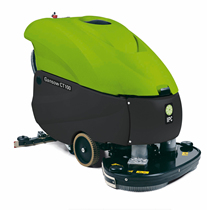 The new IPC automatic floor washing machine CT100BT85 double brush plate battery cleaning car floor cleaning machinery and equipment