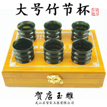 Jiuquan Luminous Cup is a luminous Cup Hedian jade carving Wushan Luminous Cup natural jade wine cup tea cup Gansu Jade