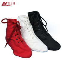 Saint Lanshi new high-top jazz dance shoes for men and women solid color canvas square dance shoes ballroom dance modern dance shoes