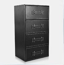 Creative leather storage cabinet drawer type four-bucket cabinet bedside cabinet drawer type bedside cabinet IKEA