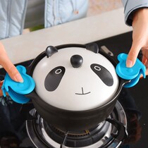 Creative kitchen butterfly insulation silicone take plate clamp casserole anti-scalding cushion bowl oven with thick anti-scalding gloves