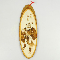 White poplar wood branding Zhong Kuei Ghostbusting creative home Town Residence Wall Decoration Folk Painting Handicrafts Taoist Gods Fairy