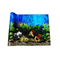 Fish tank single-sided background paper aquatic grass stone landscape wallpaper HD aquarium paper painting height 60cm