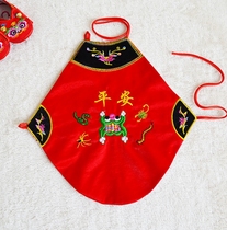 Spring and summer baby bibs Male and female baby bibs Belly bibs Red Ping An five poisons 0-3-6 months 1-2 years old