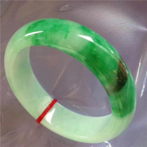 Myanmar bracelet natural old pit A goods Jade Daifu bracelet emerald green flawless new with certificate KK063