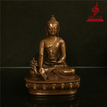 Nepal Buddha statue tantric pharmacist Buddha 14cm Antique Craft Support master Karma Ruyi shop