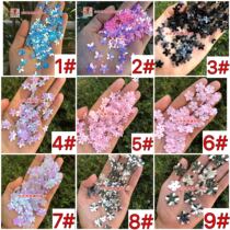 A variety of multi-color flower sequins plum beads handmade flower pieces Clothing accessories Pink flower sequins