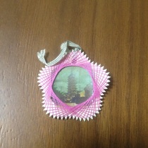 50 s color old photos Suzhou scenery North Temple Tower handmade rope photo accessories photo bag really old