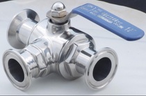 Jiangsu Xie Valve 304 316 stainless steel sanitary grade three - way ball valve food grade card disc