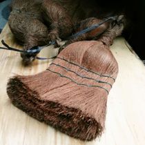 Rubbing Brown Brush Countryside Decoration Sweeping Grinding Plate Pure Handmade Length 20cm Width 11cm Handle 6cm