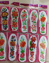 Printed pinhole cross-stitch insole cotton handmade semi-finished breathable embroidery unisex 10 pairs