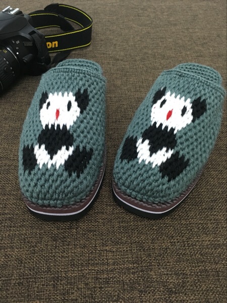 New Anti-Slip Slippers, Handmade Wool Slippers, Home Slippers, Wedding Slippers, Panda Slippers