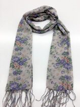 Earth music spring autumn pure cotton printed flow Su shawl