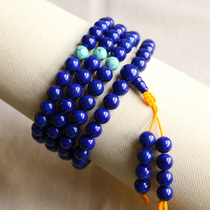 104 104 07 gr 8 mm natural round beads green gold stone multi-circle bracelet handstring 108 Buddha beads necklace male and female