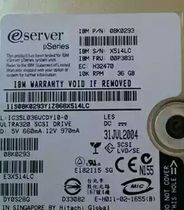 Original IBM 3273 00P3831 08K0293 36G minicomputer hard disk
