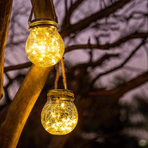 Solar night light outdoor waterproof garden light Garden Lawn Room Balcony decoration crack light hanging light tree light