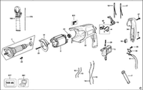 Original Dewei D25102K hammer with carbon brush stator rotor switch carbon brush bracket and other spare parts