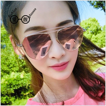 Ai Liang 2021 New all metal spring toad mirror ladies sunglasses fashion trend sun glasses street shoot up