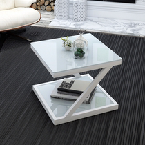 50 60CM length and width MINI glass small square coffee table square furniture living room wall corner tea table telephone table