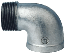 Galvanized elbow galvanized inner and outer wire elbow 4 minutes 6 minutes 1 inch iron inner and outer wire elbow DN15 Ma Steel pipe fittings