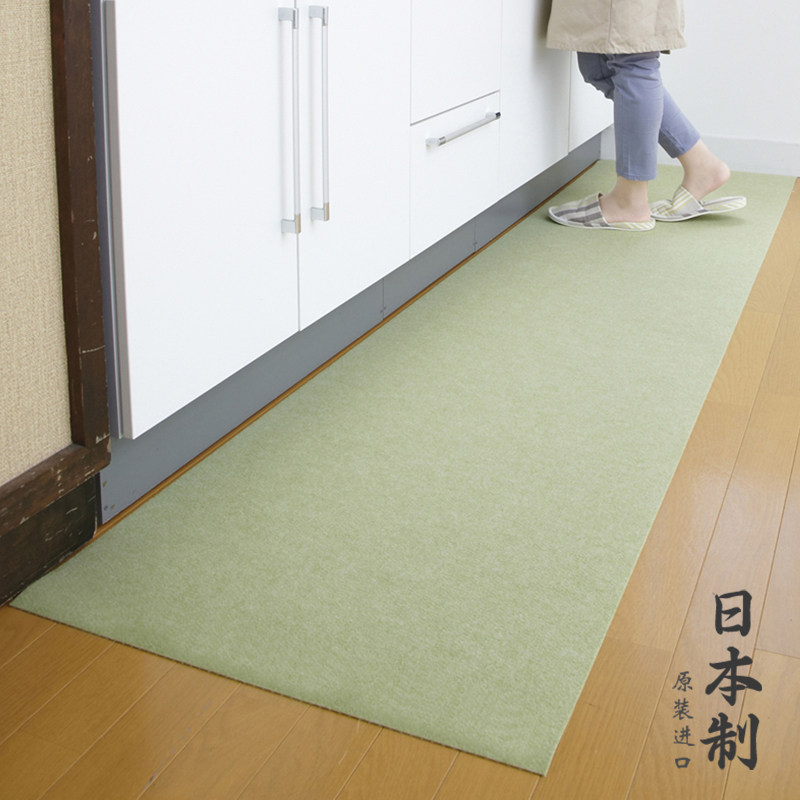日本进口厨房地垫防滑防油可擦免洗脚垫子家用防水耐脏整铺地毯