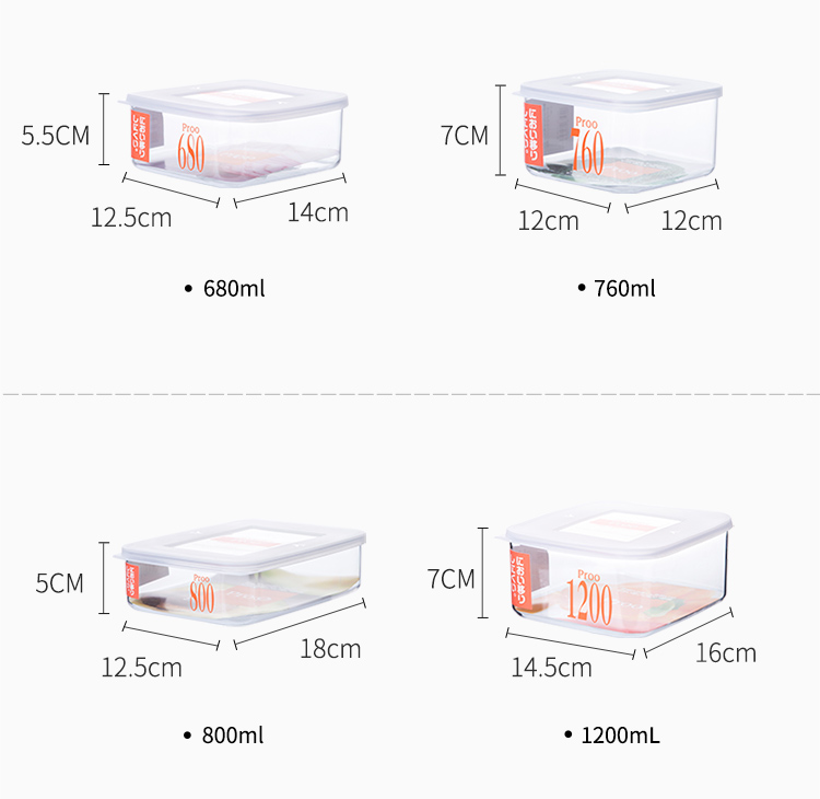 Nhật Bản nhập khẩu đông lạnh hộp lưu trữ trái cây hộp lưu trữ trái cây hộp nhựa hình chữ nhật hộp kín hộp cơm kèn - Hộp cơm điện sưởi ấm hộp hâm nóng thức an lock&lock