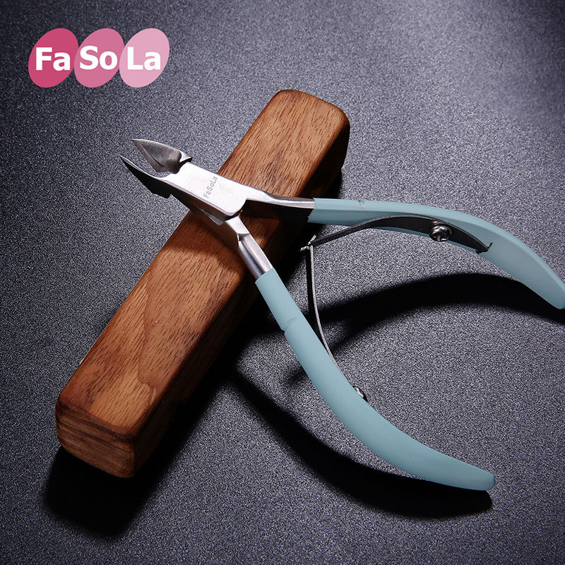 Stainless steel oblique mouth nail clippers eagle nose pliers adult special manicure toenail peeling knife manicure tool