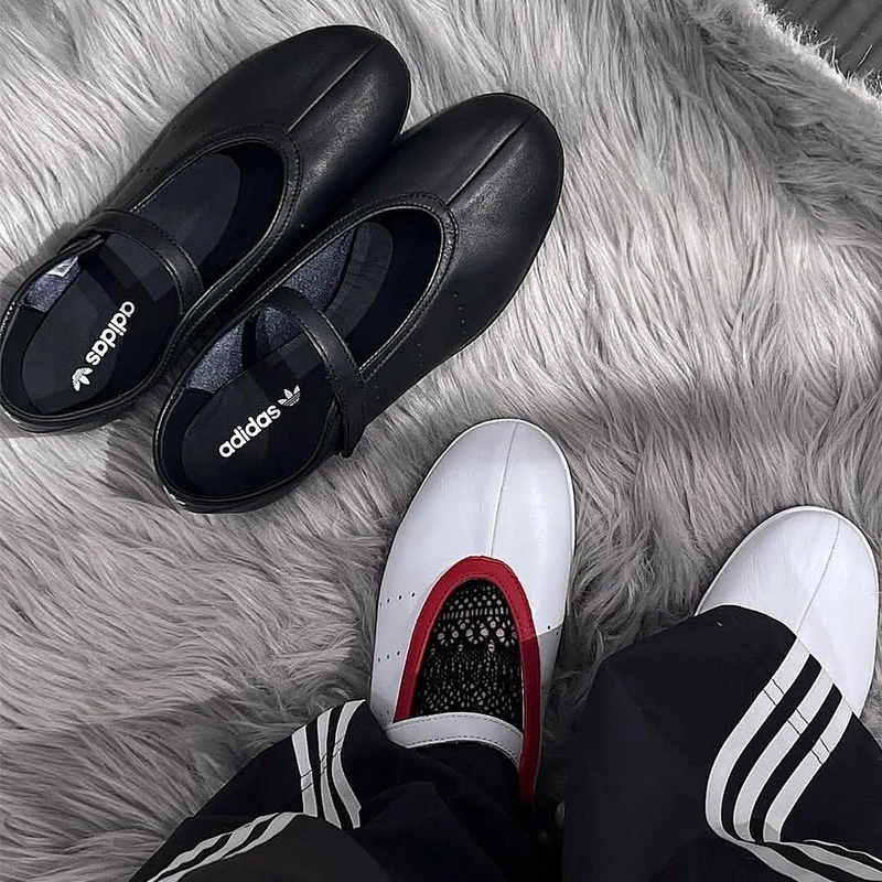 Adidas Adidas Trefoil Women's Black Leather Mary Jane Shoes Ballet Casual Shoes Jq6939 Adidas Adidas Trefoil Women's Black Leather Mary Jane Shoes Ballet Casual Shoes Jq6939