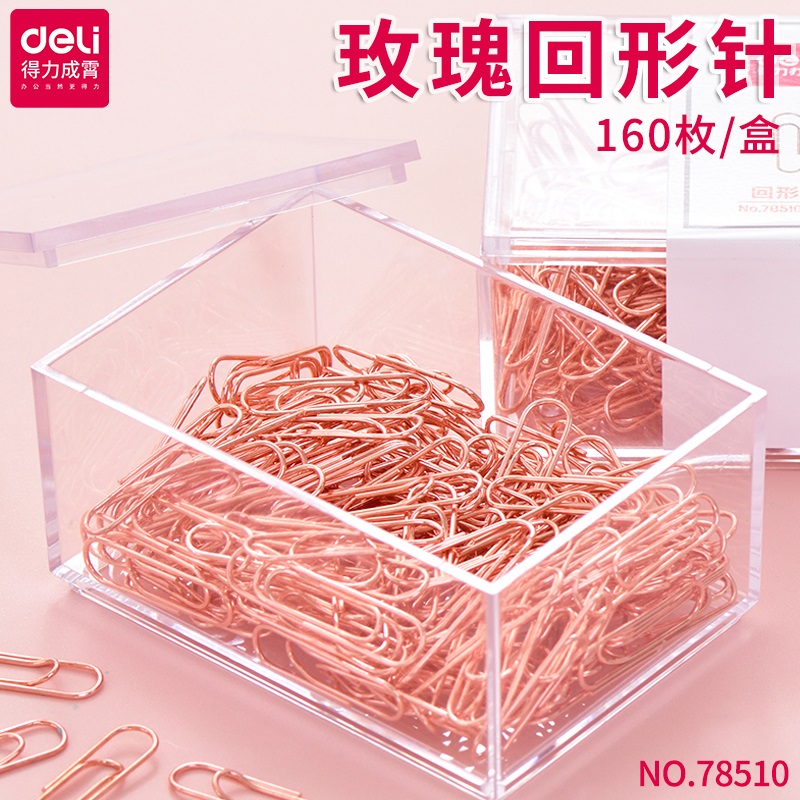 Able 78510 metal back-shaped needle gold bookmark small frescoed pins Rose gold Back to shape Needle Big rose-Taobao