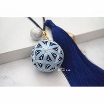 Two pieces of junior hemp leaf Nangong hand ball DIY material bag and wind pendant car hanging bag hanging