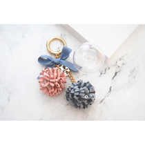 Flower ball bow Keychain Car hanger hanging hand ball pendant accessories transparent Protective case